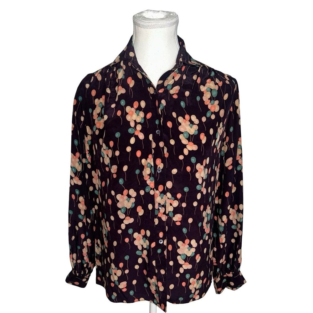 Charlotte Ford The Blouse Co. Vintage Silk Button‑Down – Size 4